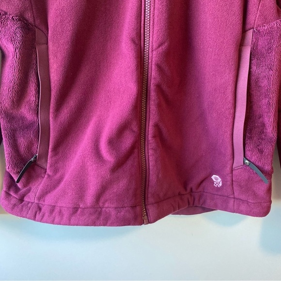 MOUNTAIN HARDWEAR Fuchsia Thicn Fleece Zip Jacket! Women’s Medium - Picture 3 of 9